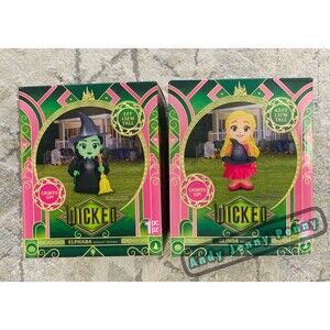 bundle of 2 WICKED ELPHABA & GLINDA 5’ inflatable Halloween Wizard Of Oz RARE